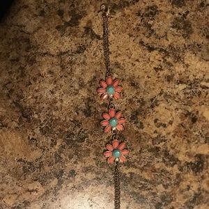 Pink and teal bracelet
